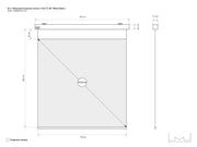 Multibrackets Motorized Projection Screen Deluxe 96" 1:1 – White | 7350022731721 Projector Accessories Multibrackets