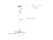 Multibrackets Projector Ceiling Mount HD 345–2250mm 30kg – White | 7340234812080 Projector Mount Multibrackets