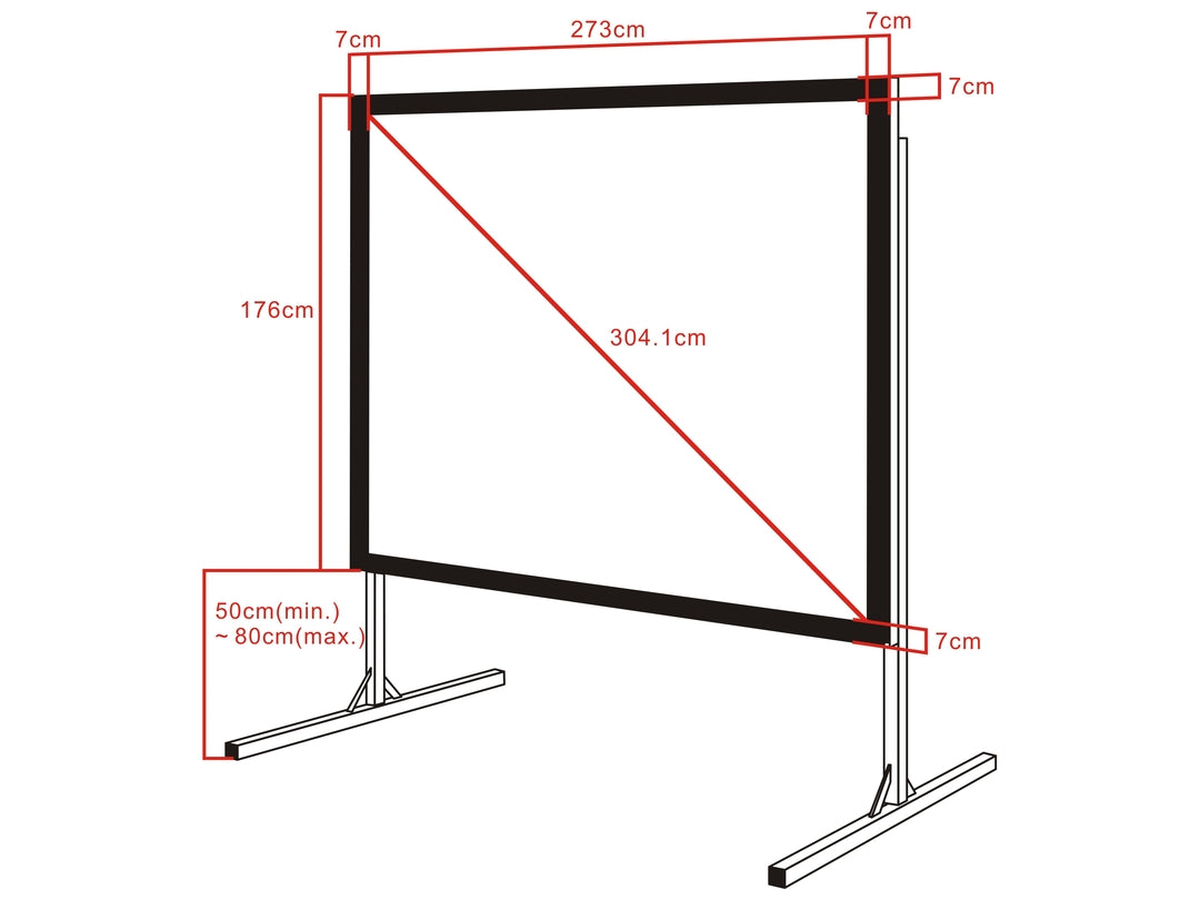 Multibrackets Quick Fold Projection Screen 120" 16:10 Matte White | 7350073731978 Quick Fold Projection Screen Multibrackets