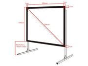 Multibrackets Quick Fold Projection Screen 120" 16:9 Matte White – Portable Black Frame | 7350073731916 Quick Fold Projection Screen Multibrackets