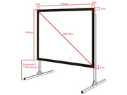 Multibrackets Quick Fold Projection Screen 180" 16:9 Matte White – Portable Black Frame | 7350073731930 Quick Fold Projection Screen Multibrackets