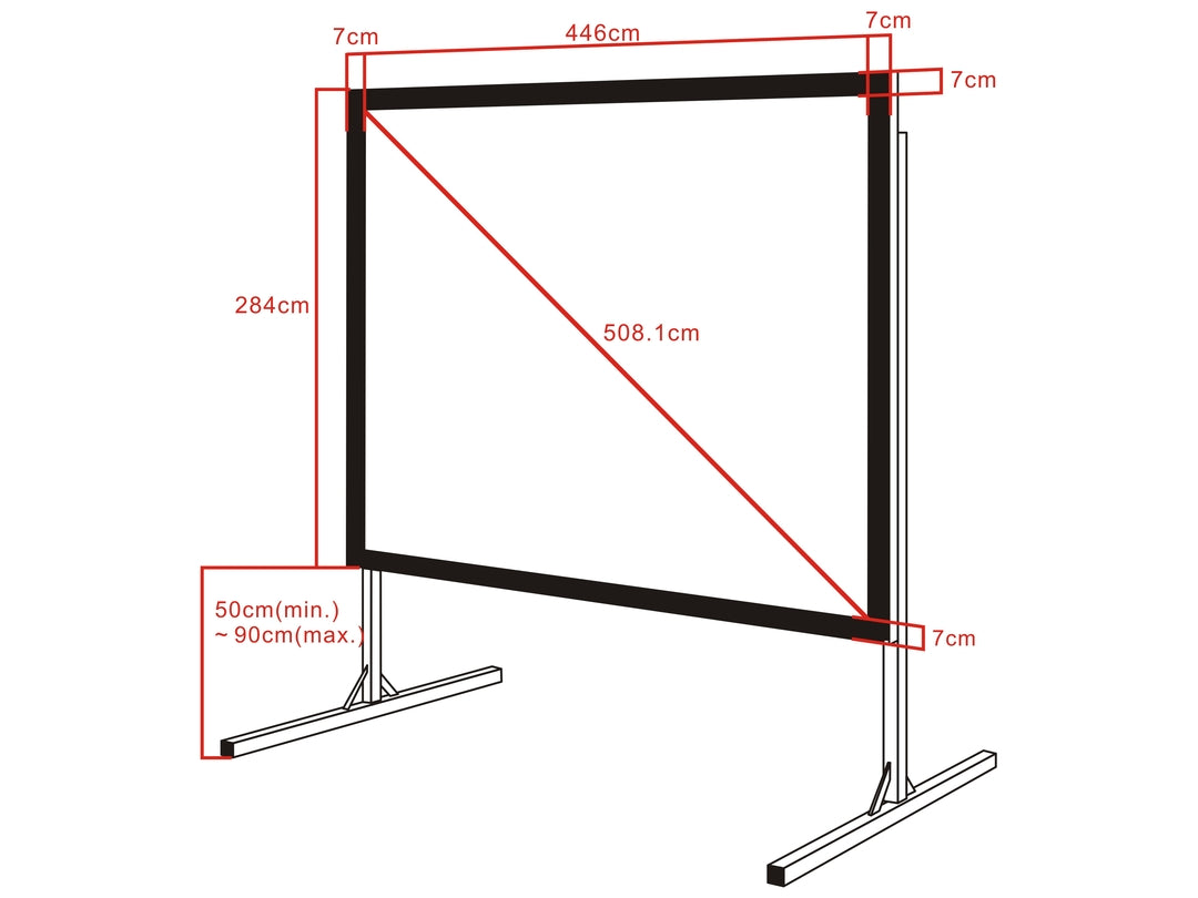 Multibrackets Quick Fold Projection Screen 200" 16:10 Matte White | 7350073732005 Quick Fold Projection Screen Multibrackets