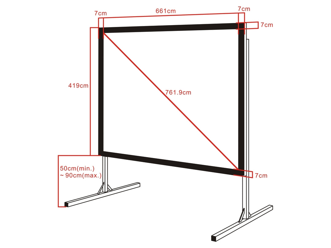 Multibrackets Quick Fold Projection Screen 300" 16:10 Matte White | 7350073732029 Quick Fold Projection Screen Multibrackets