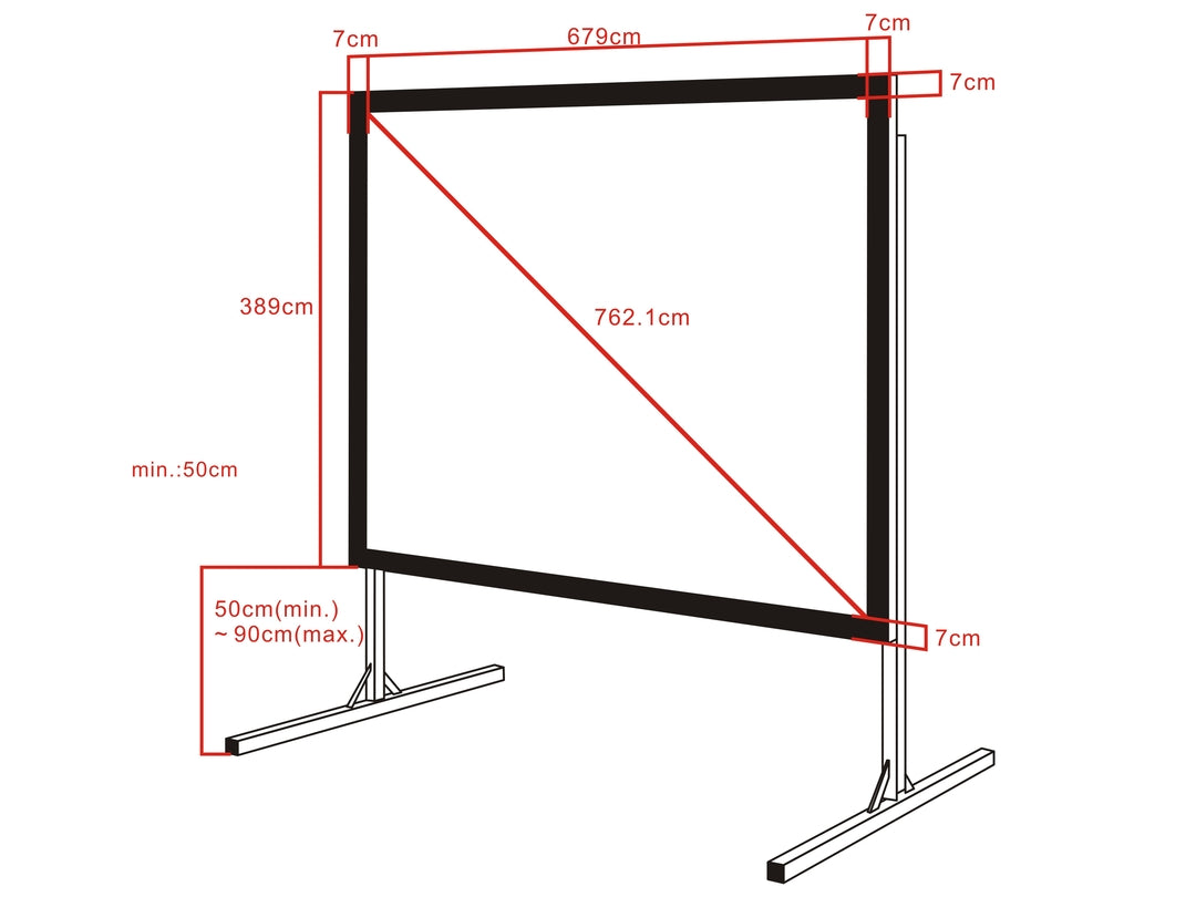 Multibrackets Quick Fold Projection Screen 300" 16:9 Matte White | 7350073731961 Quick Fold Projection Screen Multibrackets