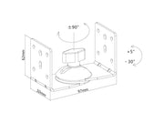 Multibrackets Universal Speaker Wall & Ceiling Mount – White | 7350022739765 Speaker Mount Multibrackets