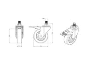 Multibrackets Wheelpack for M Public Floorstand Basic 150 & 180 - 4 Replacement Wheels | 7350105214936