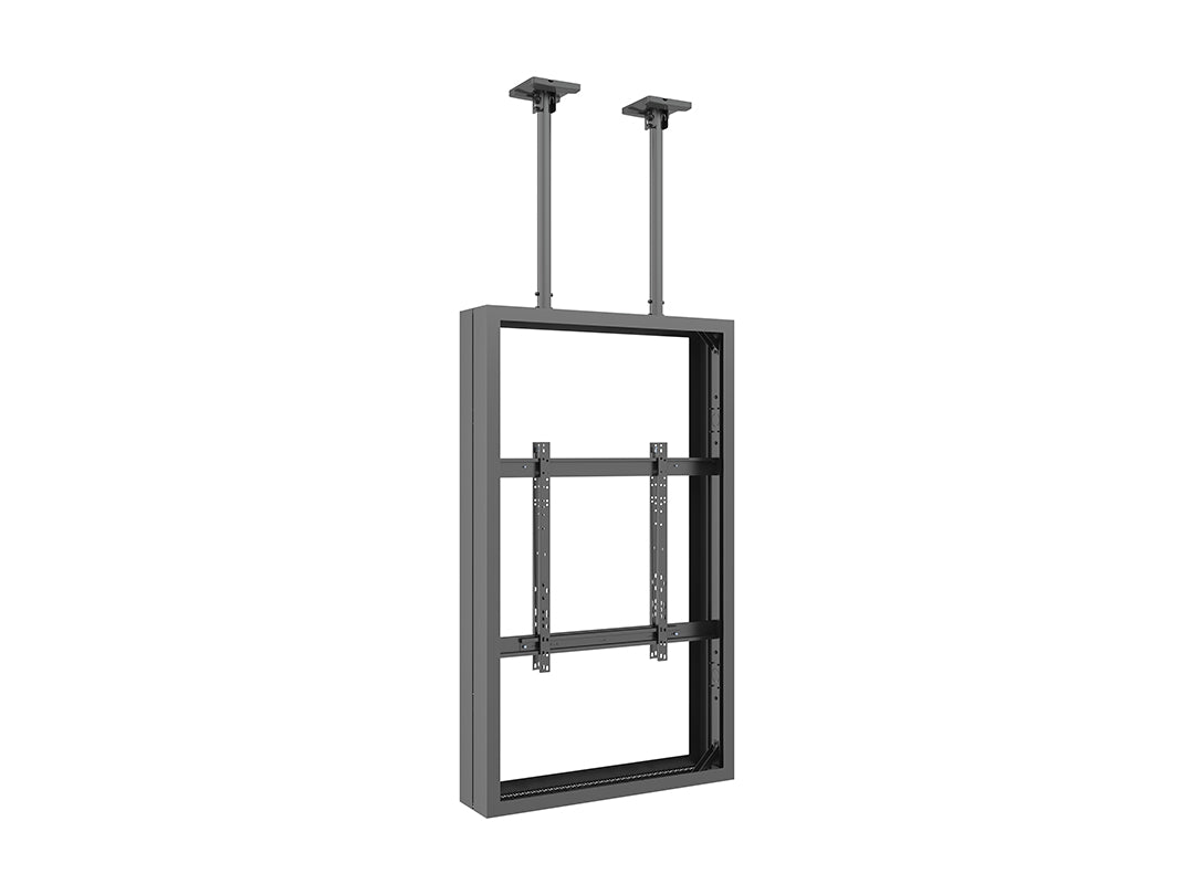 Multibrackets M Pro Series 75" Ceiling Mount Dual Screen Enclosure – Black | 7340234813926 Signage Display Enclosures Multibrackets
