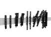 B-Tech 3x1 Digital Menu Board Ceiling Mount Rail Kit Ceiling Mount Bracket B-Tech