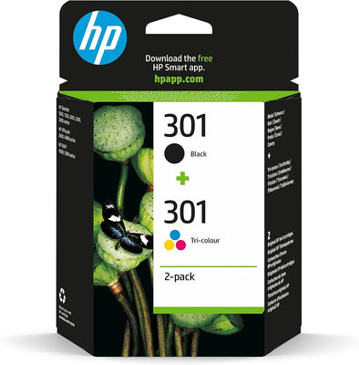 HP 301 2-Pack Black/Tri-Color Original Ink Cartridges INK Cartridges HP