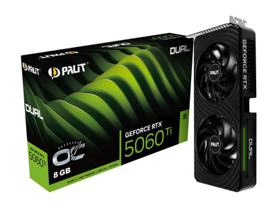 Palit GeForce RTX 5060 Ti Dual OC 8GB GDDR7 Graphics Card | NE7506TT19P1-GB2062D Graphics Card Palit