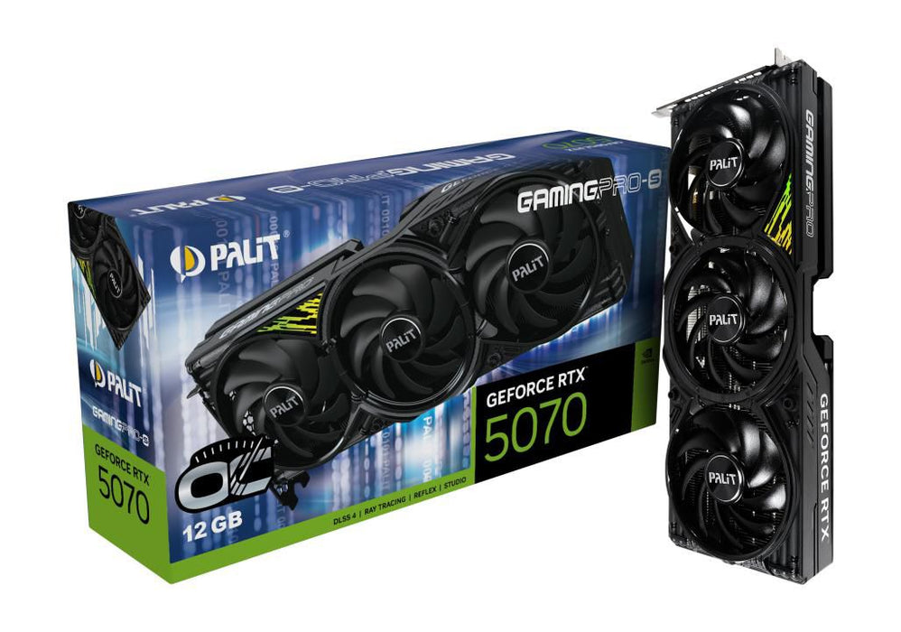 Palit GeForce RTX 5070 Ti GamingPro-S OC 16GB GDDR7 Graphics Card | NE7507TS19T2-GB2031U