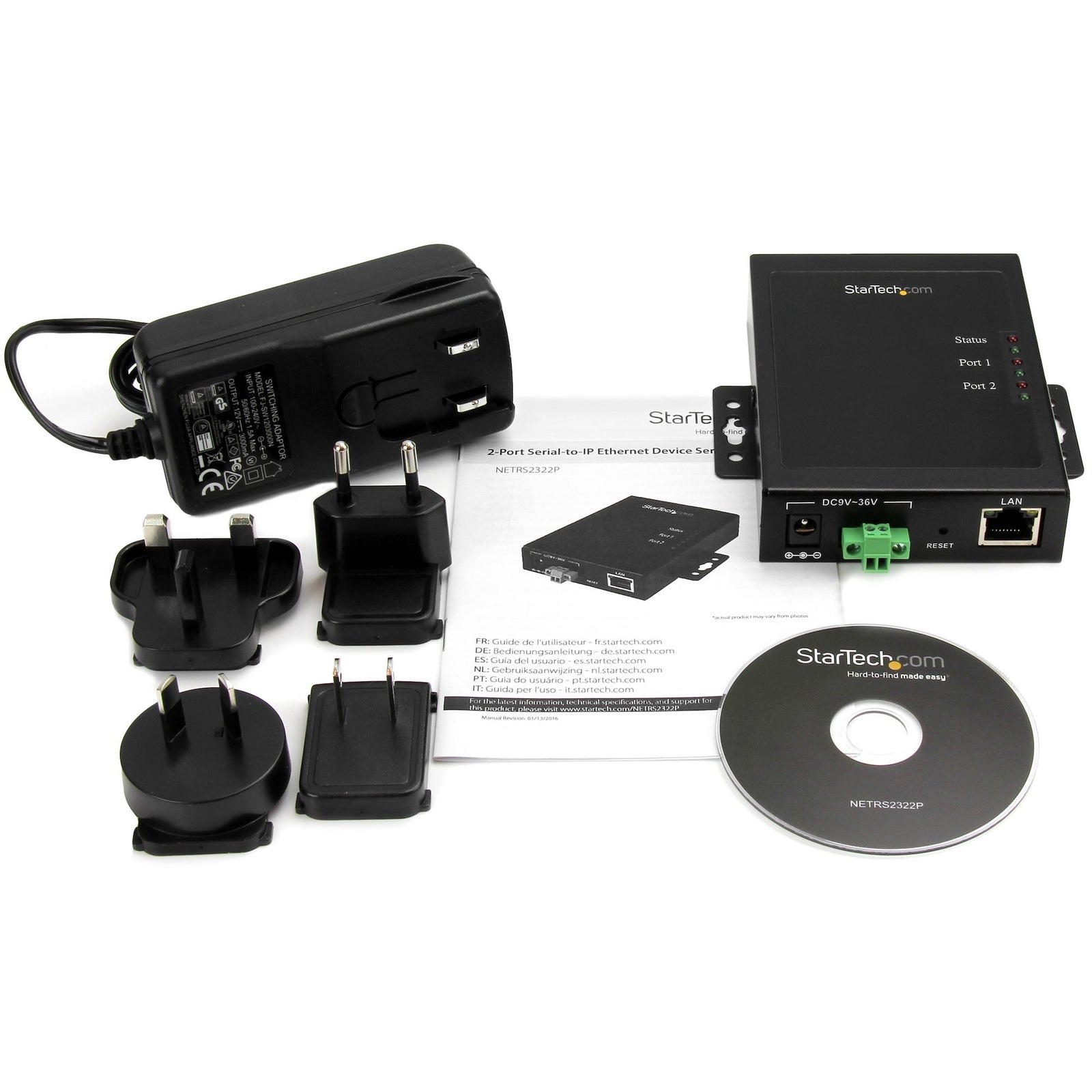 StarTech RS-232 Serial Server - NETRS2322P Console Server Startech