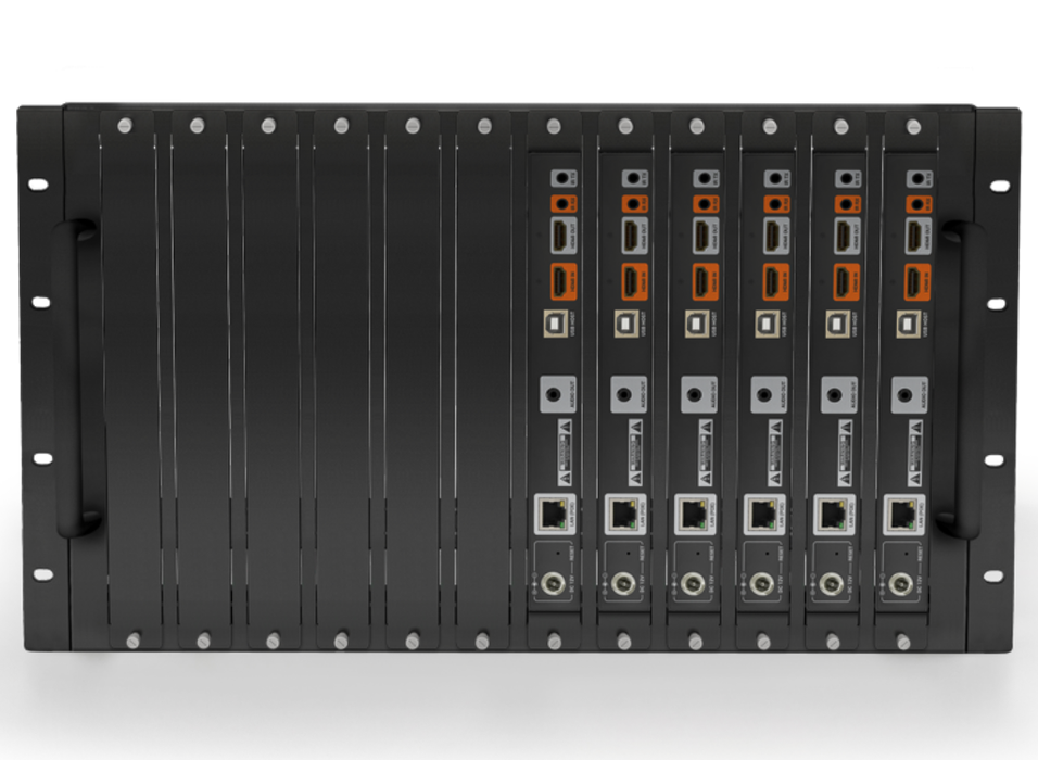 WyreStorm 6U/12 Slot Rack Mount for NetworkHD™ 100/250/400/500/600 Series | NHD-000-RACK4 WyreStorm Rack Accessories WyreStorm