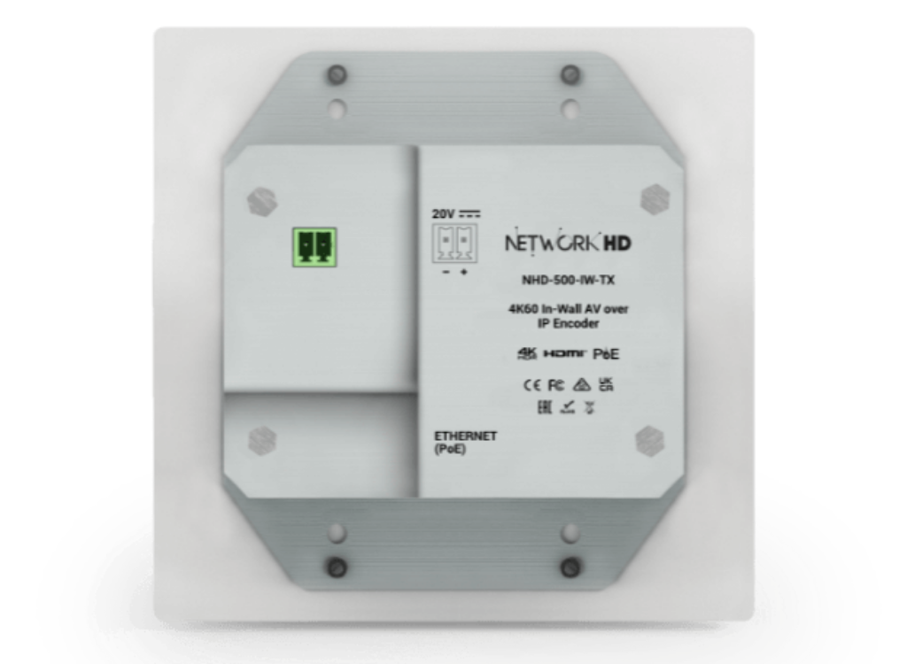 NetworkHD™ 500 Series 4K60 4:4:4 JPEG2000 In-Wall Encoder | NHD-500-IW-TX Video Encoder WyreStorm