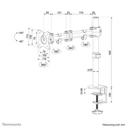 Neomounts 10" - 27" Monitor Arm Desk Mount | NM-D135BLACK Monitor Arm Desk Mount NeoMounts