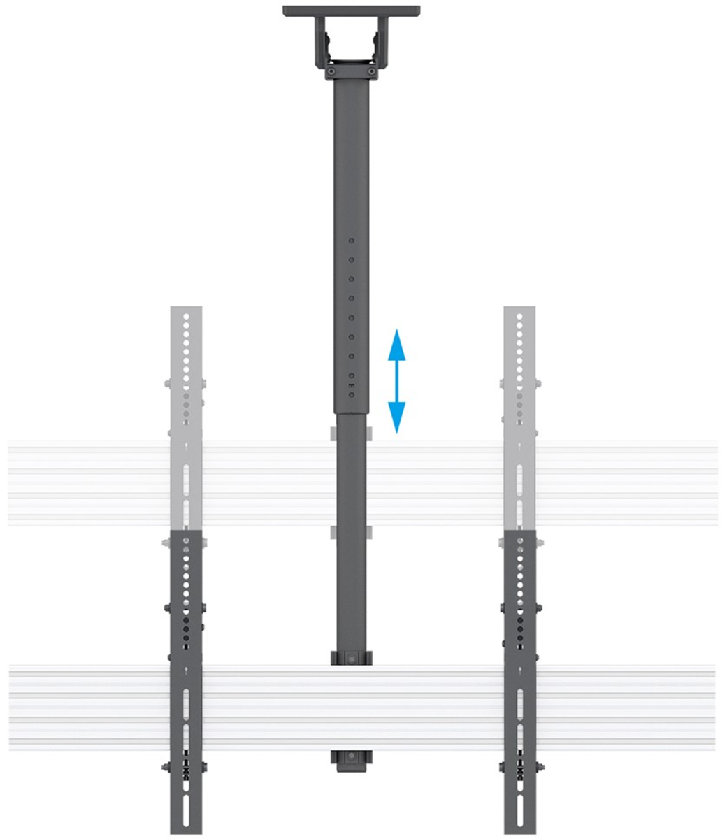 Neomounts NMPRO-CMB3 Triple Ceiling Menu Board Mount 32″–65″, 114 cm Pole Ceiling Mount Bracket NeoMounts