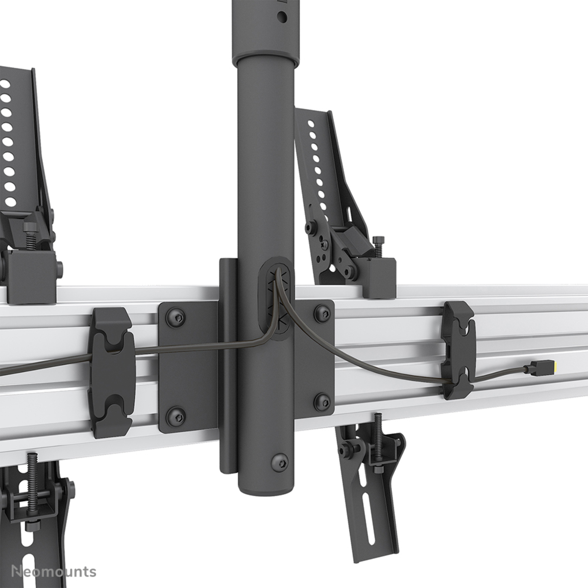 Neomounts NMPRO-CMB3 Triple Ceiling Menu Board Mount 32″–65″, 114 cm Pole Ceiling Mount Bracket NeoMounts