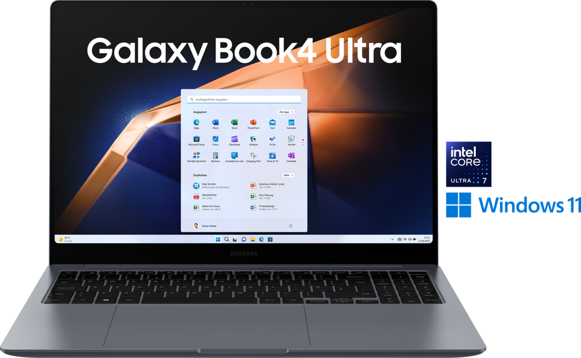 Samsung Galaxy Book4 Ultra 16" Core Ultra 7 155H Touchscreen WQXGA+ 32GB RAM 1TB SSD RTX4050 Laptop Samsung Laptop Samsung