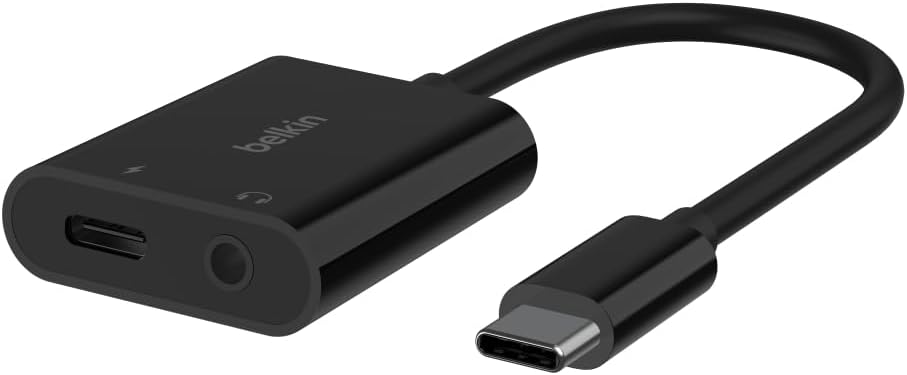 Belkin RockStar™ 3.5mm Audio + USB-C Charge Adapter | NPA004BTBK