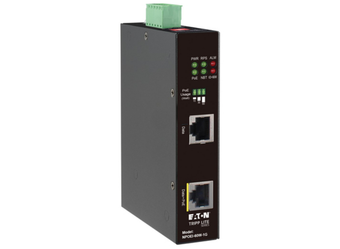 Tripp Lite Industrial Gigabit Ethernet PoE injector, 60W PoE++ | NPOEI-60W-1G Adapter / Converter Tripp Lite