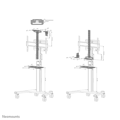 NeoMounts AV1-825BL Videobar & Multimedia Kit