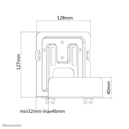 NeoMounts AWL-440BL Media Player Holder Mounting Accessory NeoMounts