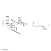 NeoMounts AWL29-550BL1 Videobar/Soundbar/Speaker Mount Speaker Accessory NeoMounts