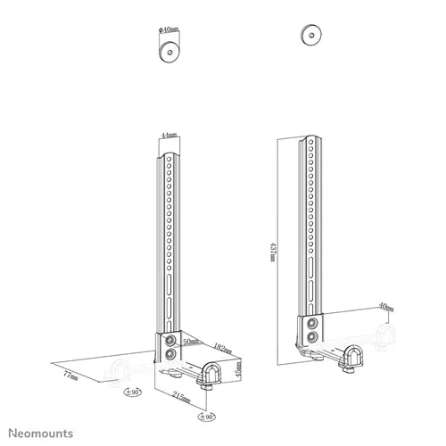 NeoMounts AWL29-650BL1 Videobar/Soundbar/Speaker Mount Speaker Accessory NeoMounts