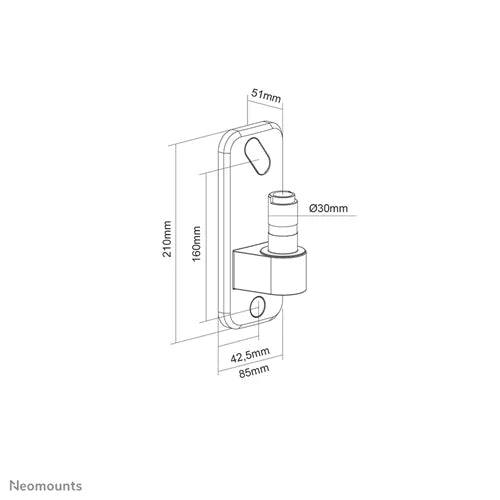 NeoMounts AWL75-450WH Wall Adapter Mounting Accessory NeoMounts