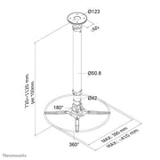Neomounts BEAMER-C350BLACK 72-112cm Projector Ceiling Mounts Ceiling Mount Bracket NeoMounts