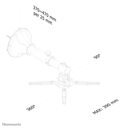 NeoMounts BEAMER-W050BLACK Projector Wall Mount