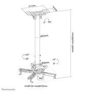 NeoMounts CL25-540BL1 Projector Ceiling Mount Projector Mount NeoMounts