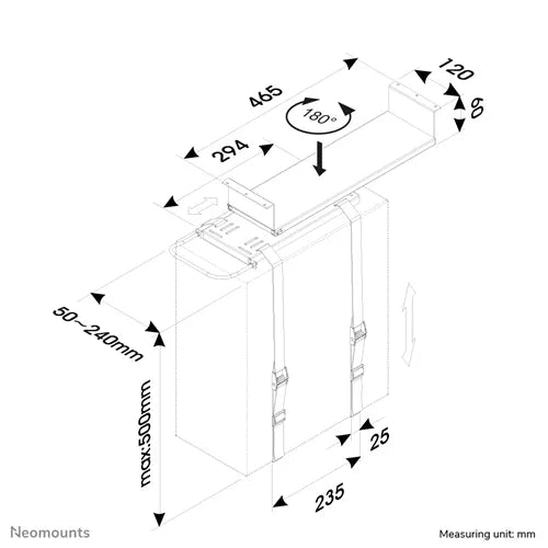 NeoMounts CPU-D050BLACK Cpu Holder Mounting Accessory NeoMounts