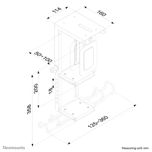 Neomounts CPU-D075BLACK/LK Cpu Holder Mounting Accessory NeoMounts