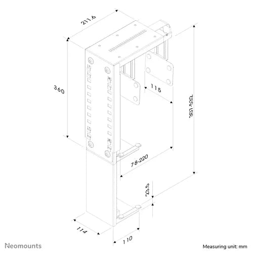Neomounts CPU-D100BLACK by Newstar Cpu Holder Mounting Accessory NeoMounts