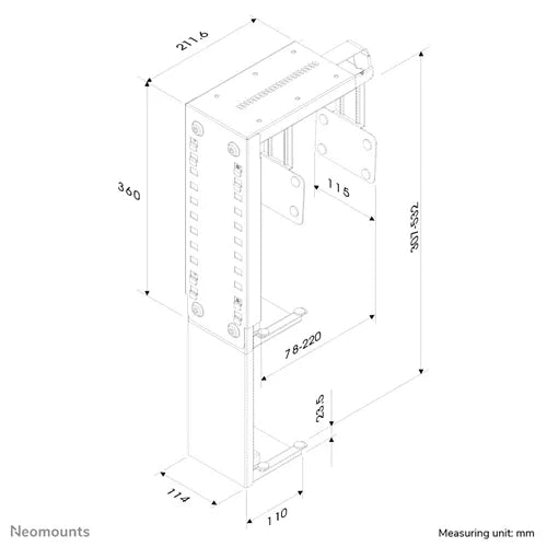 Neomounts by Newstar CPU-D100SILVER Cpu Holder Mounting Accessory NeoMounts