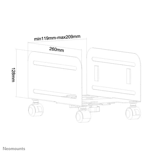 Neomounts CPU-M100BLACK 12-21cm Cpu Holder Mounting Accessory NeoMounts