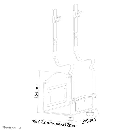 Neomounts CPU-W100BLACK PC CPU Wall Mount Mounting Accessory NeoMounts
