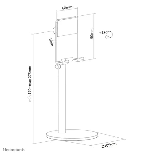 NeoMounts DS10-200SL1 Phone Stand Tablet Mount NeoMounts
