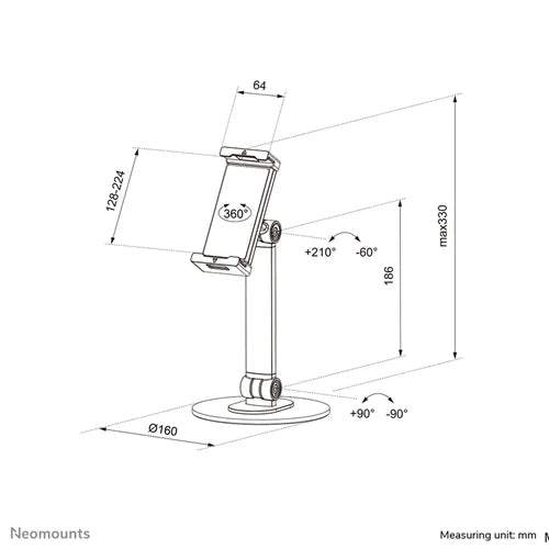 NeoMounts DS15-540WH1 Tablet Stand Tablet Mount NeoMounts