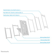 Neomounts DS15-630WH1 9.7-11" Newstar Countertop/Wall Mount Tablet Holder Tablet Mount NeoMounts