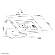 Neomounts DS15-630WH1 9.7-11" Newstar Countertop/Wall Mount Tablet Holder Tablet Mount NeoMounts