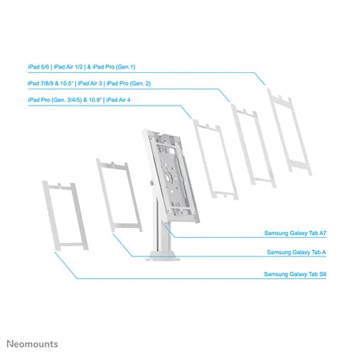 NeoMounts DS15-640WH1 Countertop Tablet Holder Tablet Mount NeoMounts