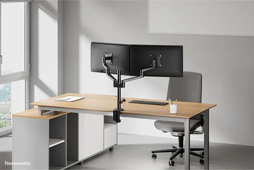 NeoMounts 17" - 27" Dual Monitor Arm Desk Mount | DS60-425BL2 Monitor Arm Desk Mount NeoMounts