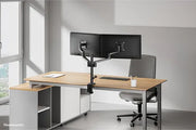 NeoMounts 17" - 27" Dual Monitor Arm Desk Mount | DS60-425BL2 Monitor Arm Desk Mount NeoMounts