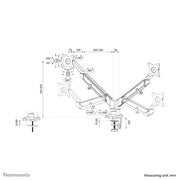 NeoMounts 17"-32" Dual Monitor Arm Desk Mount | DS70-810BL2 Monitor Arm Desk Mount NeoMounts