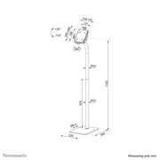NeoMounts 7,9" - 11" Tablet Floor Stand | FL15-625BL1 Tablet Mount NeoMounts