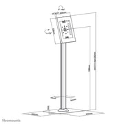 NeoMounts 9,7-11" Tablet Floor Stand | FL15-650WH1 Tablet Mount NeoMounts