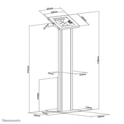 NeoMounts 9,7" - 11" Tablet Floor Stand | FL15-750WH1 Tablet Mount NeoMounts