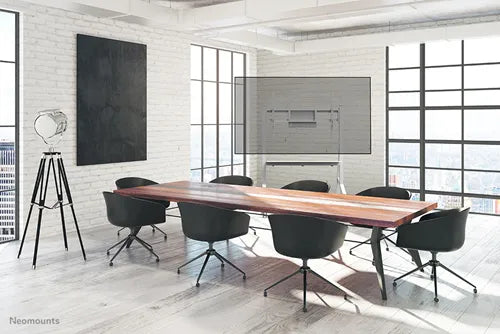 NeoMounts 55" - 86" Height Adjustable Display Trolley | FL50-525WH1 Mobile Trolley NeoMounts